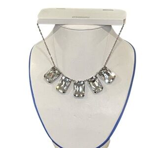 Crystallized by Swarovski Elegant Silver Necklace with Crystal Accents